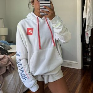 Nike White Hoodie with Neon